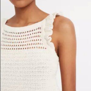 MADEWELL Ruffled Crochet Sweater Tank